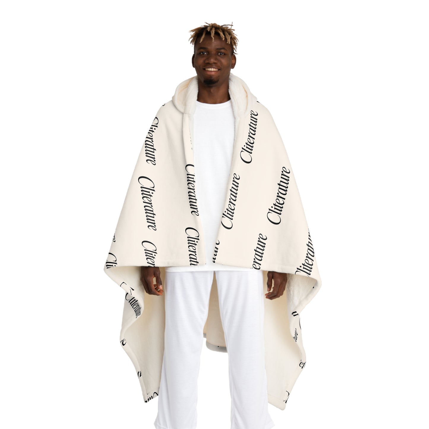 Cliterature Hooded Sherpa Fleece Blanket ©