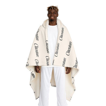Cliterature Hooded Sherpa Fleece Blanket ©