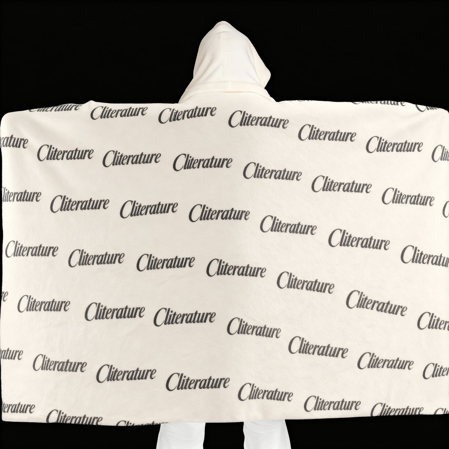 Cliterature Hooded Sherpa Fleece Blanket ©