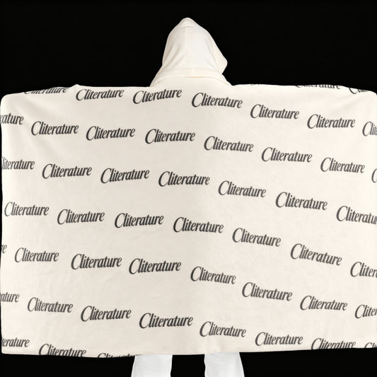 Cliterature Hooded Sherpa Fleece Blanket ©